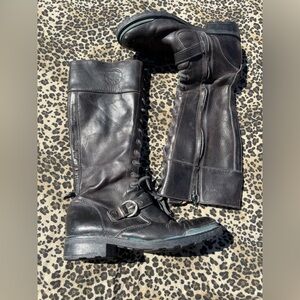 Palladium military style knee high boots